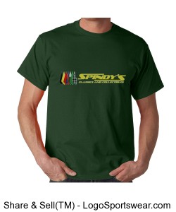 Gildan 100% Cotton Adult T-Shirt (Forest Green) Design Zoom